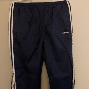 Vintage, navy blue Adidas track pants